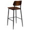 Flash Furniture Industrial Barstool with Gunmetal Steel Frame and Rustic Wood Seat XU-DG-60725B-GG - alternate 5